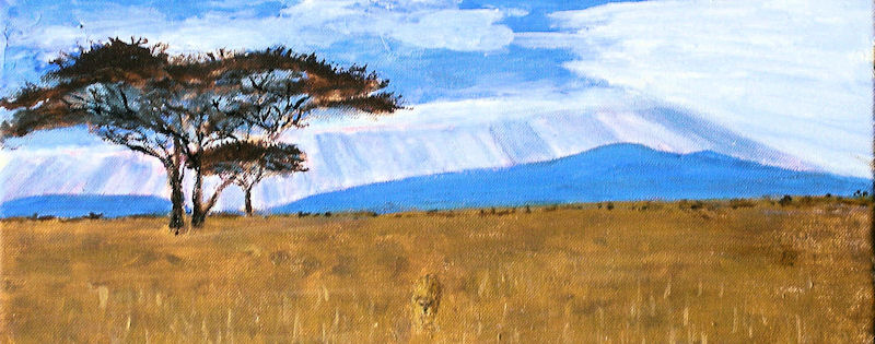 Serengeti Plain With Lion